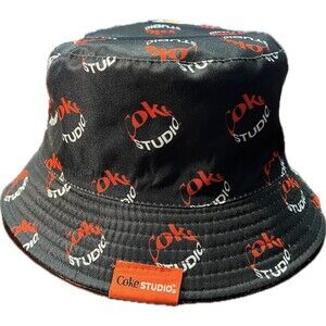 Coca Cola Coke STUDIO Reversible Bucket Hat Black Red White One Size